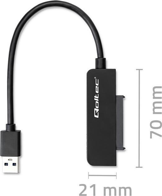 Produktbild Qoltec SATA-Adapter SSD HDD 2.5 Zoll, USB 3.0, 2TB