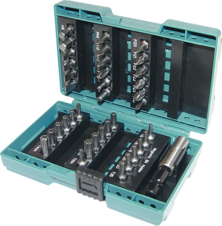 Actual product image Makita BitSet D37194 (4, 4.5, 5.5, 6.5, 27, 40, PH0, PH1, PH3, PZ0, PZ1, PZ3, TX10, 15h, 20H, 25H, 27H, 30H, 40H, H3, H4, H5, H6, PH2, PZ2, TX15, TX20, TX25, TX30)