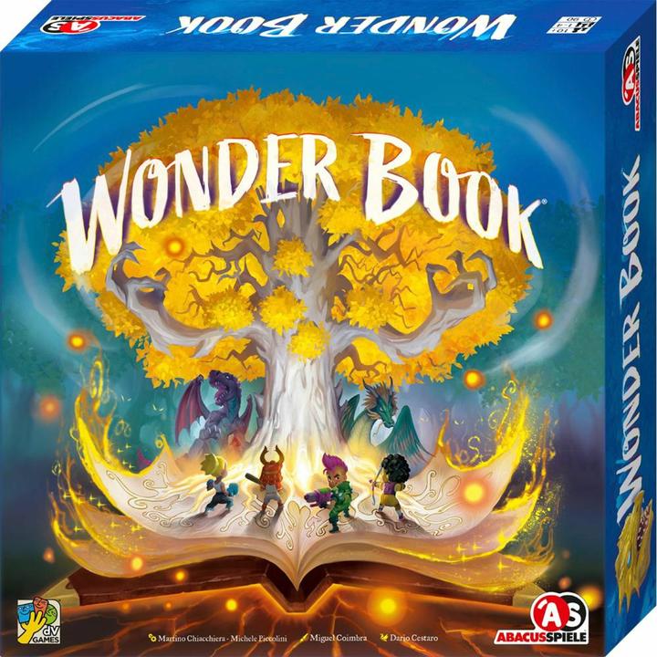 Abacus ABA33211 - Wonder Book, Brettspiel, für 1-4 Spieler, ab 10 Jahren (EN, DE-Ausgabe) (Deutsch)