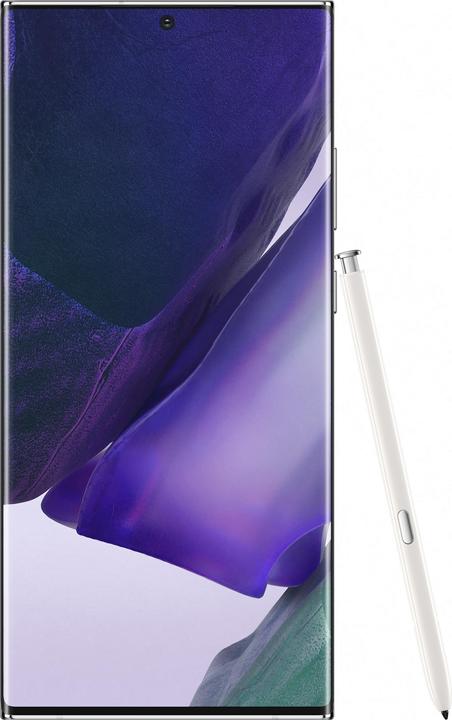 Actual product image Samsung Galaxy Note 20 Ultra DE (256 GB, Mystic White, 6.90", Hybrid Dual SIM + eSIM, 108 Mpx, 5G)