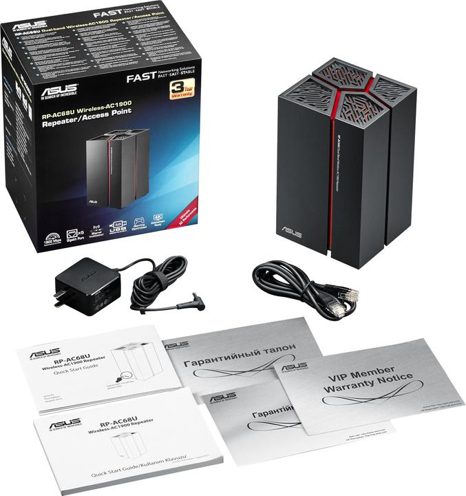 Image du produit ASUS Rp-Ac68u (1300 Mbit/s, 600 Mbit/s)