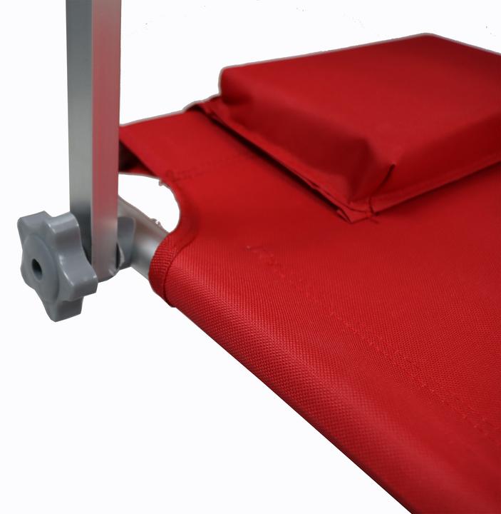 Image du produit VCM Bain de soleil avec roulettes et toit solaire (165 cm)