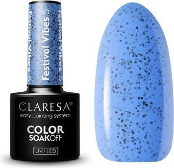 Immagine prodotto Claresa Smalto per unghie UV Festival Vibes 5ml - Confezione da 5 (Blu, Smalto)