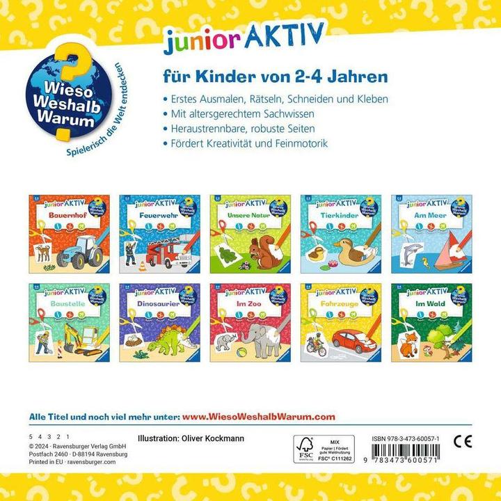 Image du produit Ravensburger Wieso? Weshalb? Warum? junior AKTIV: Fahrzeuge (Allemand, Oliver Kockmann, 2024)