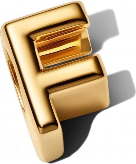 Image du produit Pandora Charm Lettre F Plaqué Or (Mat-bijou)