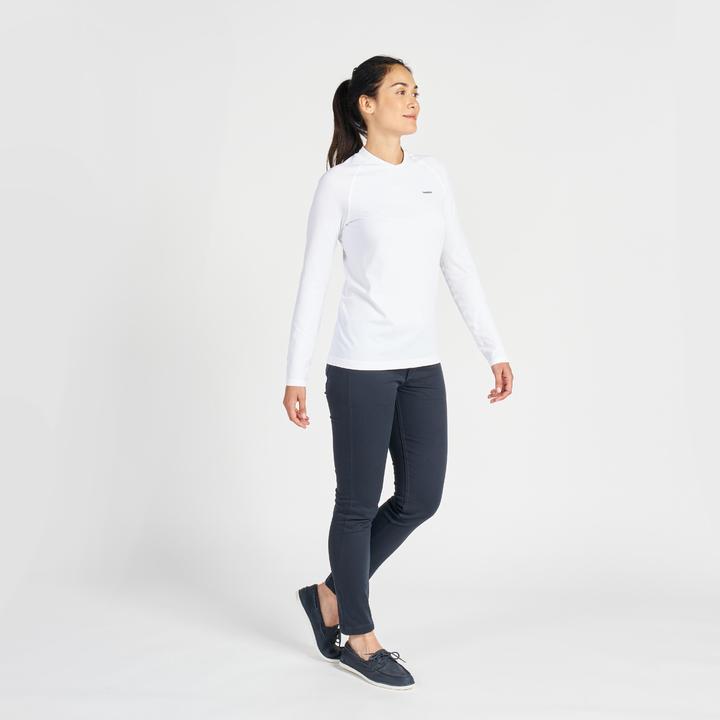 Produktbild Tribord Segelshirt langarm Damen UV-Schutz - Sailing 500 weiss (XL)