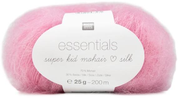 Produktbild Rico Essentials Super Kid Mohair Loves Silk, bonbonrosa, 25 g, 200 m, 70 % WM, 30 % SE (200 m)