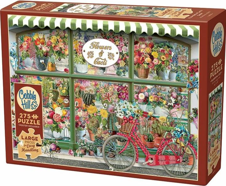 Actual product image Cobble Hill Puzzle 275 pieces XXL Pieces - Flowers and Cacti Shop (275 pieces)