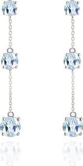 Beneto Exclusive - Elegant silver earrings with topaz TOPAGUP2718