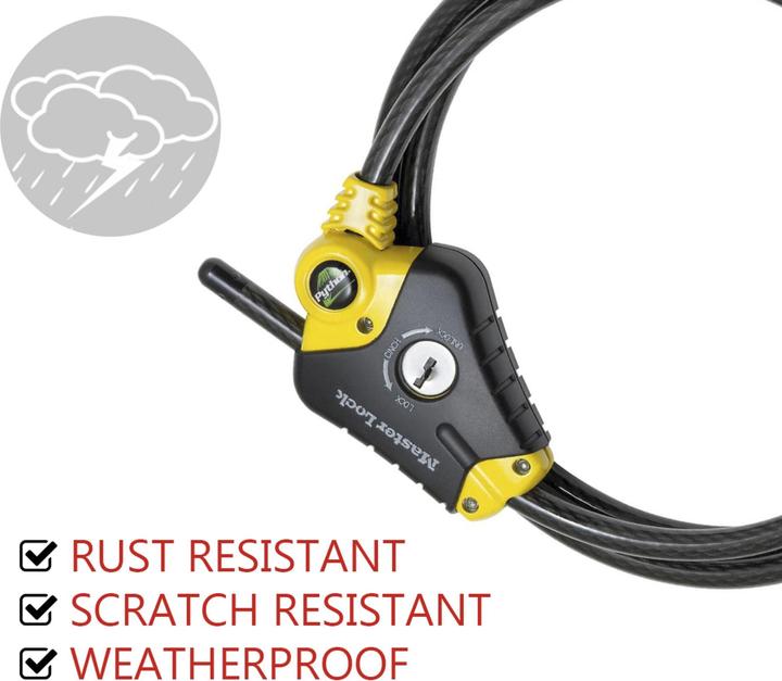 Actual product image Master Lock adjustable python shutter cable 10mm 8420EURD (450 cm)