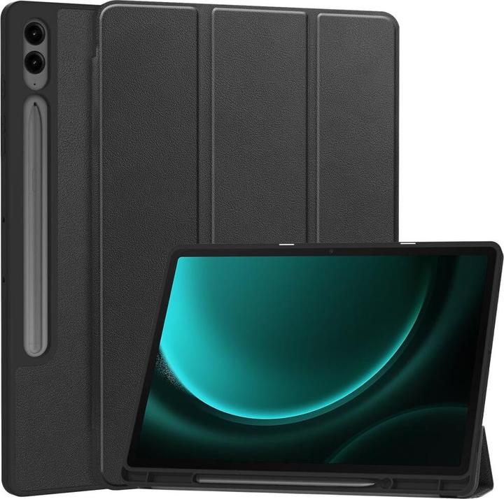 Immagine prodotto Cover-Discount Galaxy Tab S9+ / S9 FE+ - Custodia intelligente in silicone nero (Galaxy Tab S9+, Galaxy Tab S10+, Galaxy Tab S9 FE)