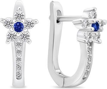 Brilio Silver - Beautiful silver earrings with zircons EA1005WB