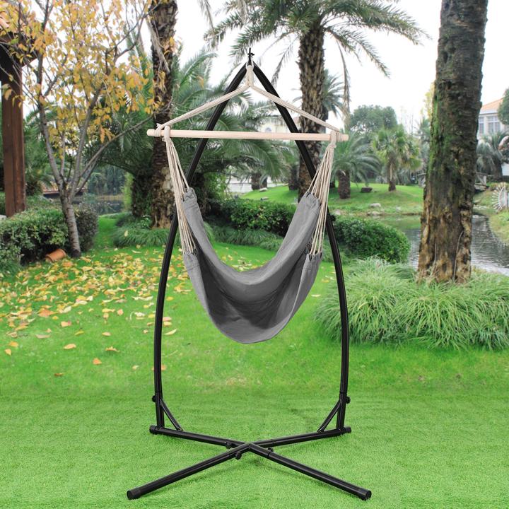 Produktbild Casa.Pro XXL Hängesessel Chieti 205x110cm Grau (130 kg)