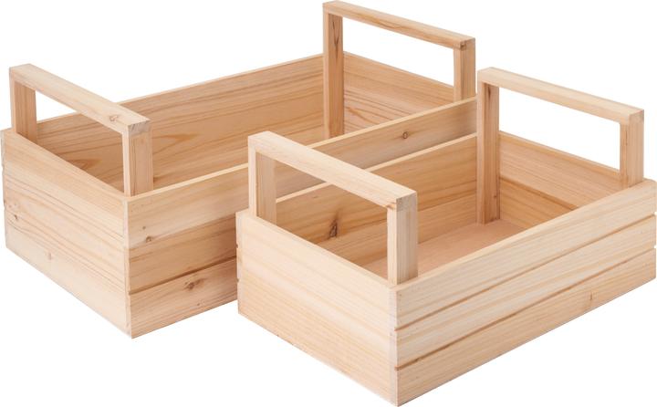 Produktbild VBS Holzkisten mit Griff, 2er-Set