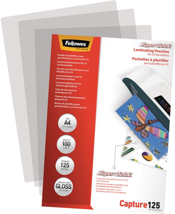 Image du produit Fellowes SuperQuick (A4, 100 pièce(s), 125 µm)