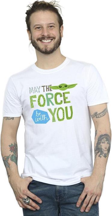 Immagine prodotto Star Wars The Mandalorian May The Force Be With You Maglietta Uomo (4XL)