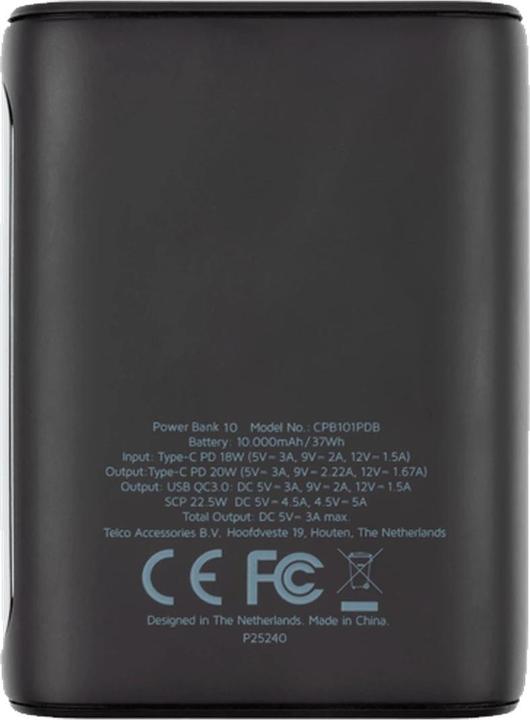 Produktbild Just in Case USB-C SchnellladegerÃ¤t Powerbank 10.000mAh Schwarz (10000 mAh, 22.50 W, 37 Wh)