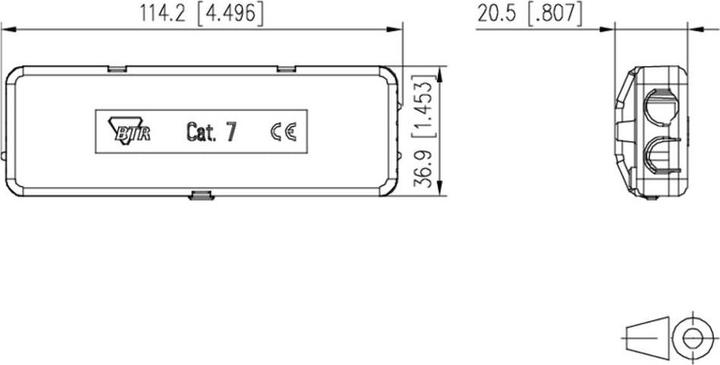 Produktbild Metz Connect BTRCat.7 Rohkabel Kabelverbinder IP67 mit Schrumpfschlauch Verbindungsmodul für Installationskabel (Kunststoffkabelbinder, 112 mm, 1 Stk.)