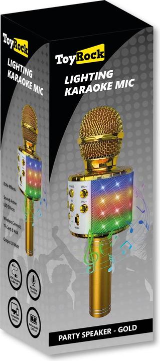 Actual product image Toyrock Party Fun Lights - Karaoke Microphone with Speaker - Gold (605602)