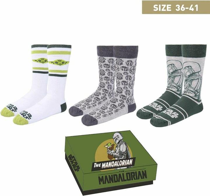 Actual product image NoName STAR WARS - The Mandalorian - Pack de 3 paires de chaussettes (P36-41) (pack of 3, 36 - 41)