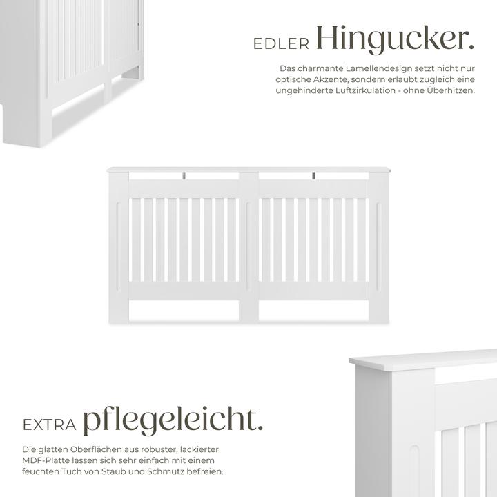Actual product image tectake Heizkörperabdeckung Vila, im Lamellendesign, mit Ablage