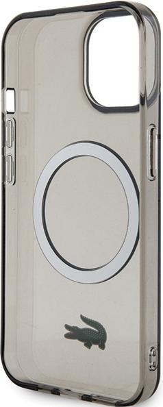 Actual product image Lacoste LCHMP15SULOK iPhone 15 6.1" czarny/black hardcase Transparent MagSafe (Apple iPhone 15)