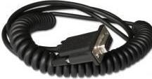 Produktbild Honeywell Industriekabel: RS232 (5V Signale) schwarz DB9 Buchse 3m (9.8 ') gewickelt 5V externe Stromvers