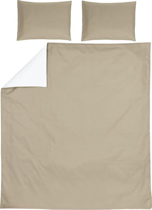 Produktbild Meyco Home Bettwäsche 200x200/220 Uni taupe/offwhite