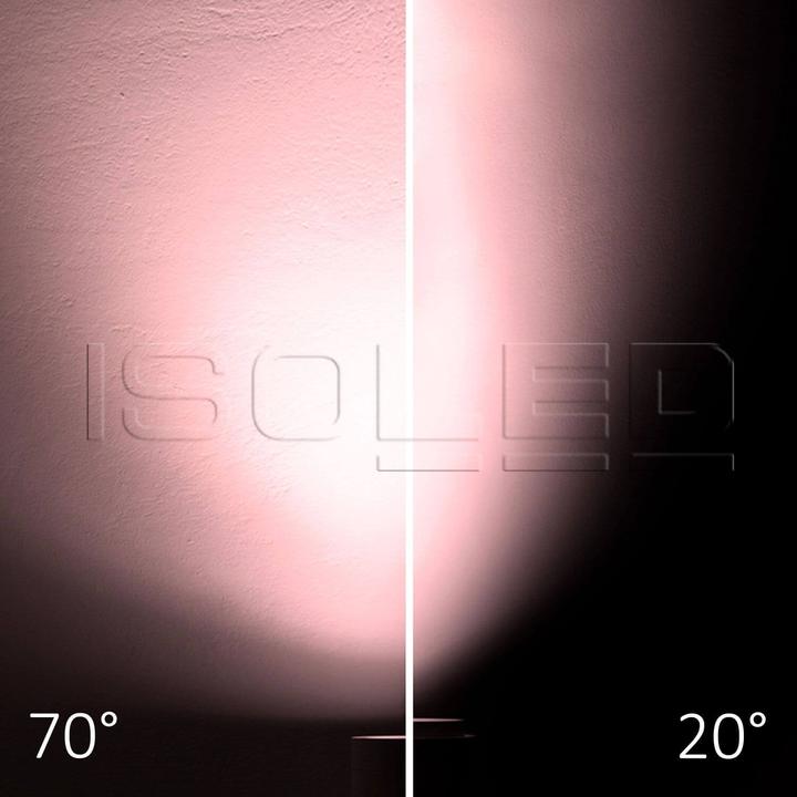 Actual product image Isoled 3-PH track spotlight, focusable, 34W, 20°-70°, matt white, Fresh Meat 3200K