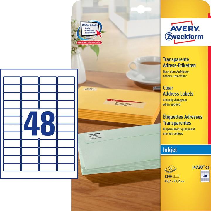 Actual product image Avery Address labels