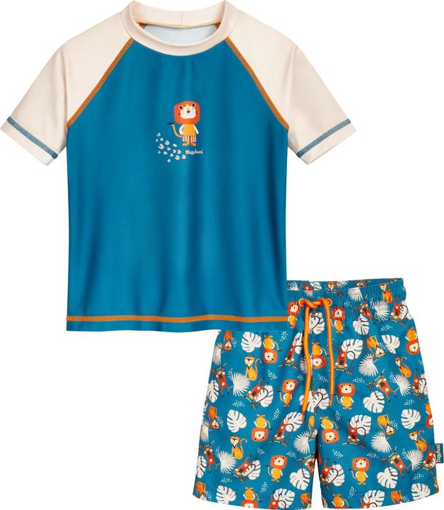 Playshoes UV-Badebekleidungsset Dschungel Petrol Gr. 122/128 (122)