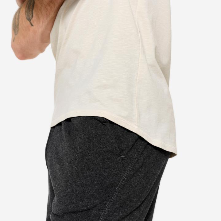 Actual product image Kimjaly Yoga T-Shirt Herren weich - leinenbeige (S)