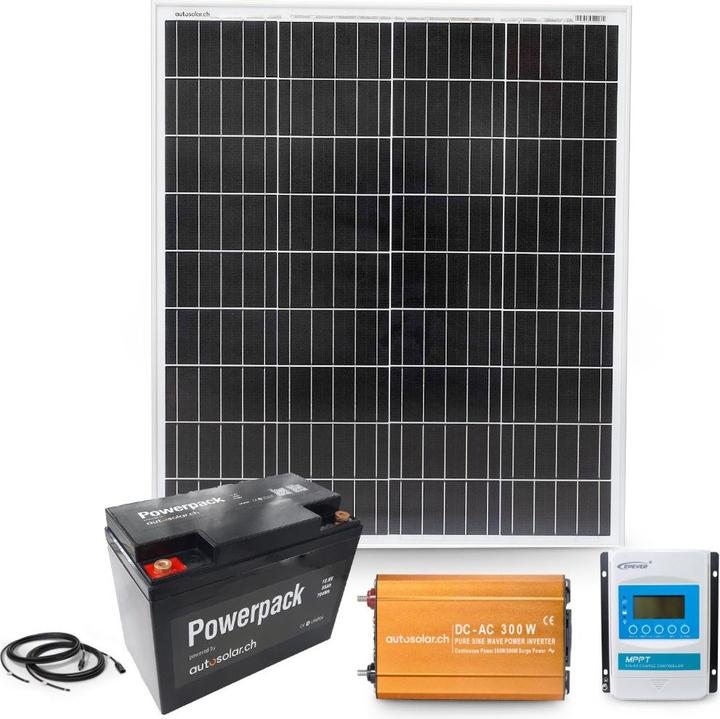 Produktbild Autosolar Solar-Starterpaket 100W Solaranlage (100 W)