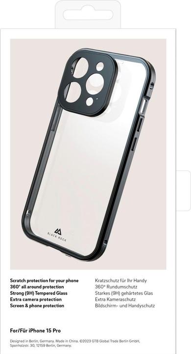 Actual product image Black Rock 360° Glass (Apple iPhone 15 Pro)