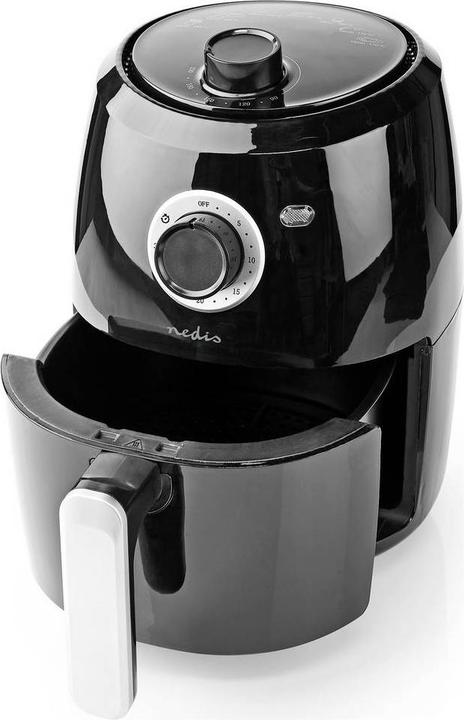 Produktbild Nedis Heissluft Friteuse | 2.4 l | Timer: 30 min | Analog | Aluminium / Schwarz (EU-Stecker)