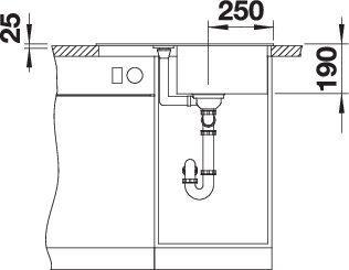 Actual product image Blanco Metra 45 S Compact (Top-mounted sink, 68 cm, 50 cm)