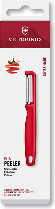 Produktbild Victorinox Iota Sparschäler, gezahnt, zweischneidig, rot