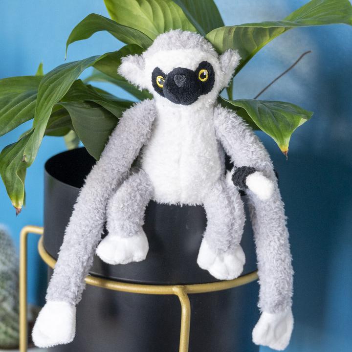Image du produit Tactic Jungle Mates Peluche - Lemur Maki Gris Noir (27 cm)