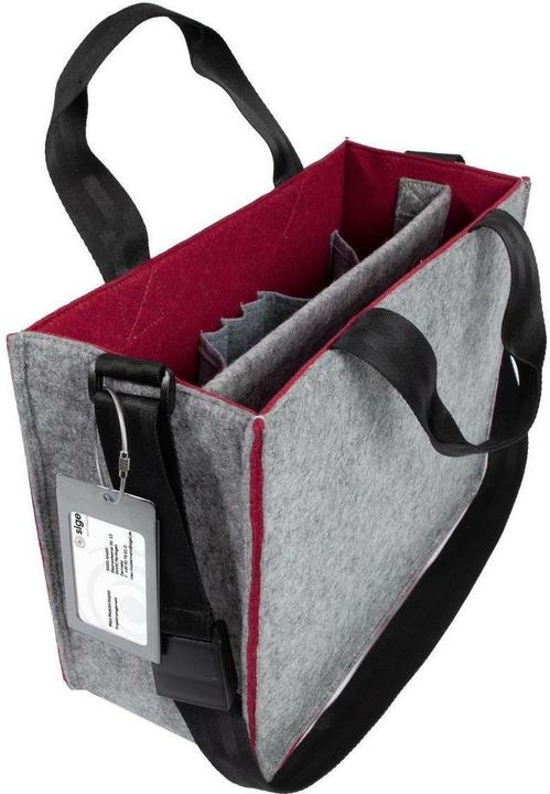 Produktbild Sigel Notebooktasche Desk Sharing Bag Bicolor M, Grau/Rot 15.4 (15.40")