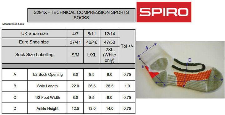 Actual product image Spiro SportsCompression Socks Adults 1 Pair (42 - 46)