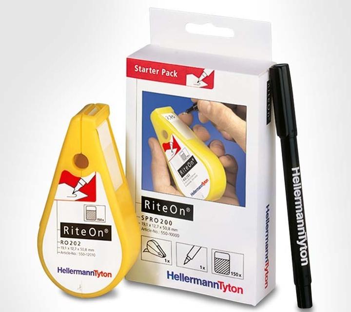 Produktbild HellermannTyton Kabelmarkierer beschriftbar Rite-On Kit