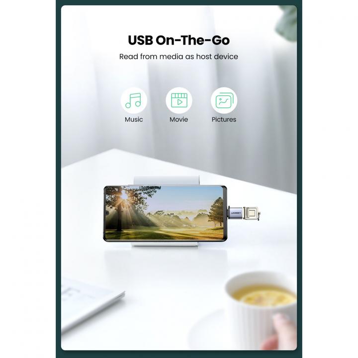 Actual product image Ugreen USB-C 3.1 to USB-A 3.0 Jack Adapter (USB Type C, USB-A)