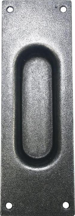 Halcö Schiebetürmuschel 40x120mm gerade, verzinkt schwarz hell passiviert