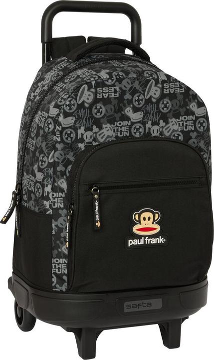 Produktbild Paul Frank Schulrucksack mit Rädern Join the fun Schwarz 33 X 45 X 22 cm