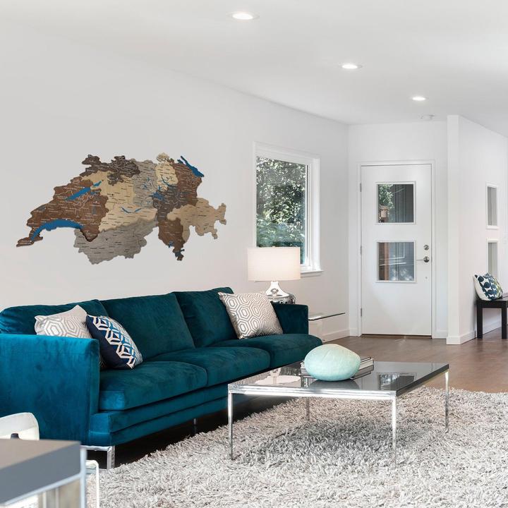 Produktbild Enjoy The Wood Schweiz - 3D Karte (150 x 90 cm)