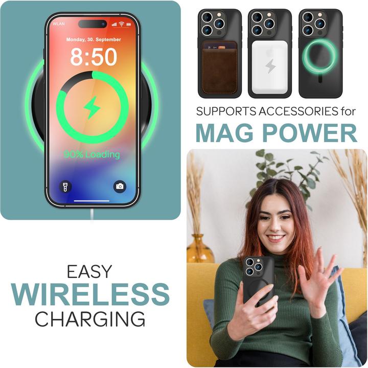 Image du produit Nalia Étui hybride mat avec fonction MagSafe (Apple iPhone 16 Pro)