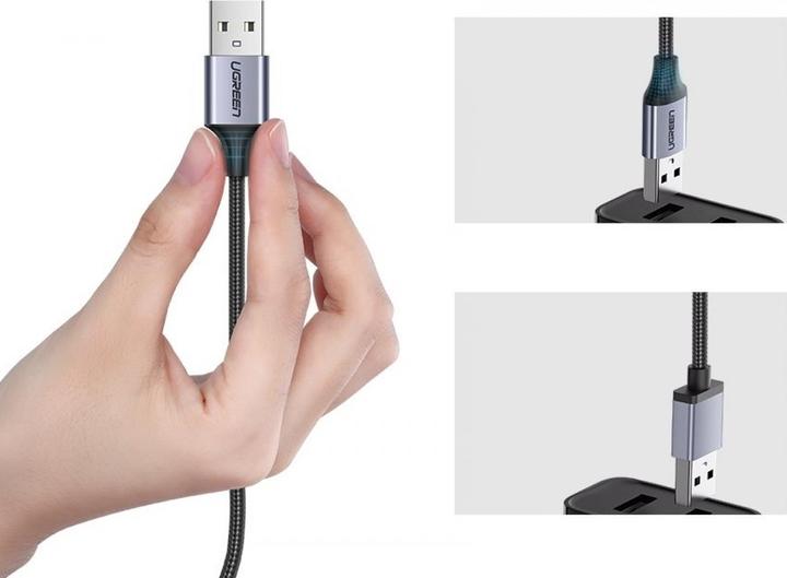 Produktbild Ugreen MicroUSB USB Nylon Aluminium (1 m, USB 2.0)