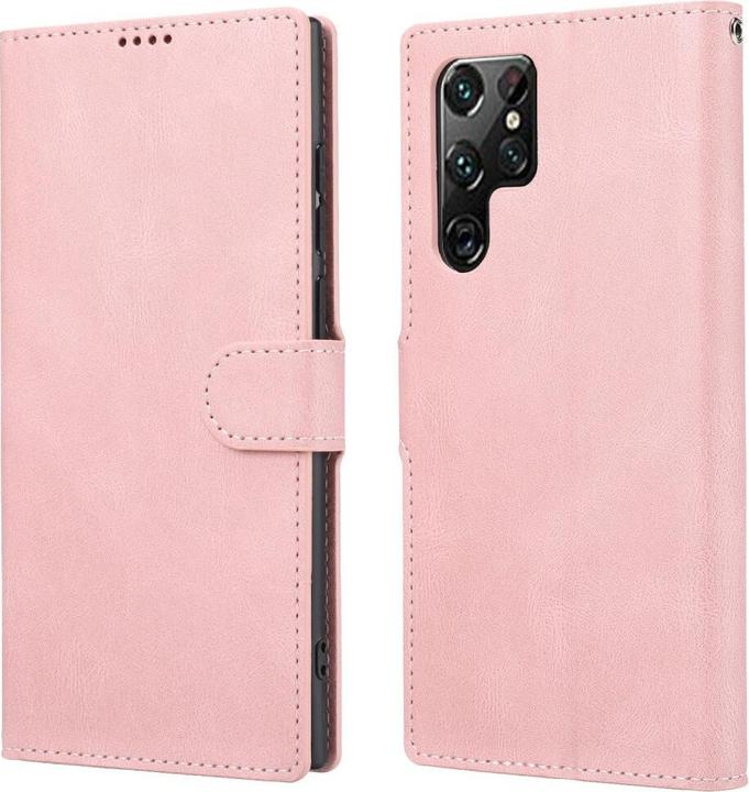 Produktbild Cover-Discount Galaxy S23 Ultra - Leder Etui Hülle rosa (Samsung Galaxy S23 Ultra)