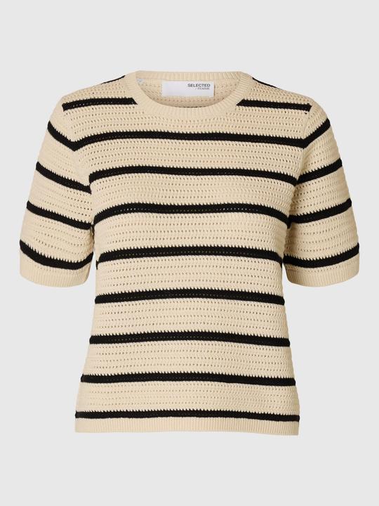 Produktbild Selected Femme Slfvinna Ss Structure Knit O-Neck Noos (XS)
