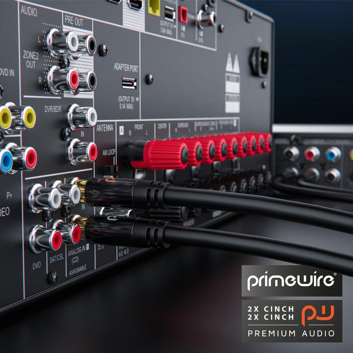 Image du produit Primewire Câble audio / 2x cinch à 2x cinch (2 m, RCA)